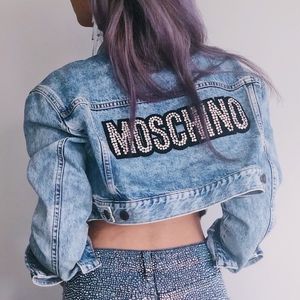 Moschino cropped denim jacket